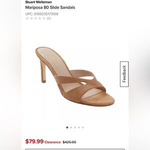 Stuart Weitzman Mariposa 80 Slide Sandals